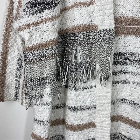 Gentle Fawn Boho Fringe Stripe Sweater Cardigan XS - Picture 8 of 12